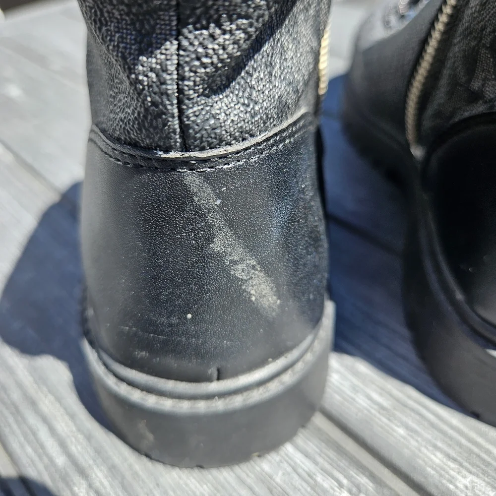 Michael Kors Alistair‎ Bootie Women's Classic Combat Black Size 7.5   ❤️❤️❤️❤️